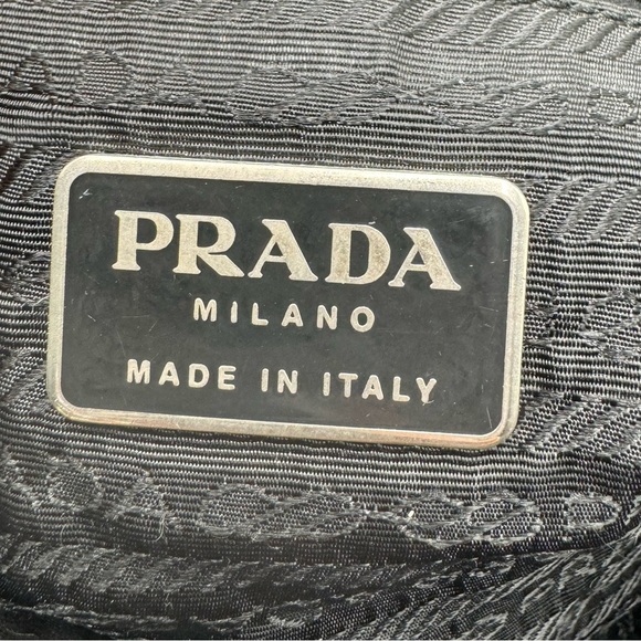 Prada - Authentic - Black Canvas Shoulder Bag / Tote - Picture 14 of 15